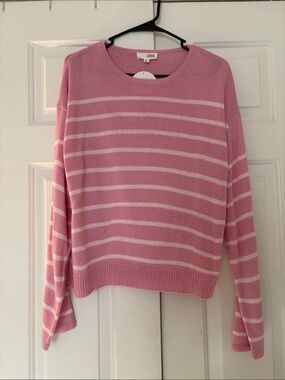 Pink striped sweater